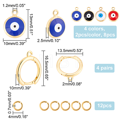 DIY Colorful Evil Eye Earring Making Kit DIY-AR0002-84-1