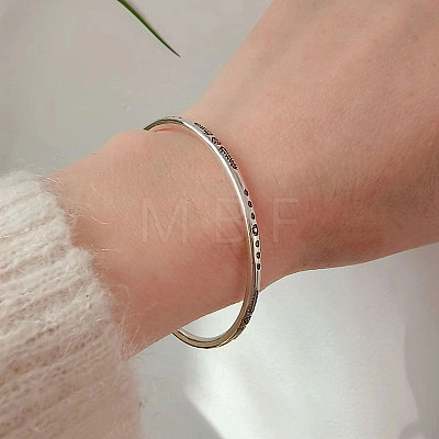 Engraved Brass Cuff Bangles for Women Men FS-WG01448-01-1