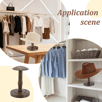 Plastic Dome Shaped Stem Hat Rack AJEW-WH0696-552-1