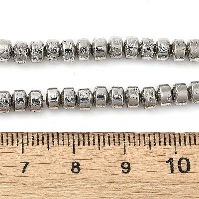 Electroplated Natural Lava Rock Beads Strands G-L606-C02-01B-1