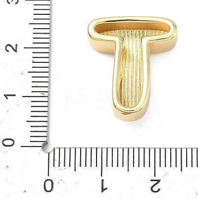 Brass Initial Beads KK-B167-27G-01T-1