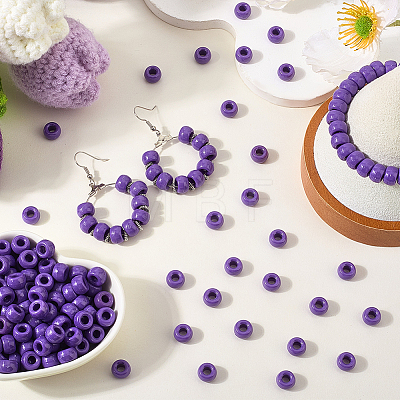 800Pcs Opaque Plastic Beads KY-SP0001-47D-1