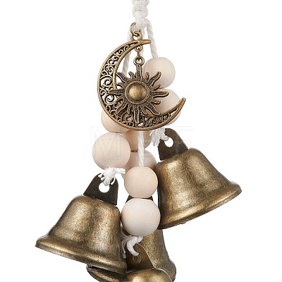 Iron Bell Pendant Decoration HJEW-JM02256-1