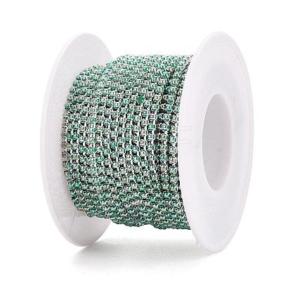 Iron & ABS Plastic Imitation Pearl Tennis Chains CH-Q006-01A-13-1