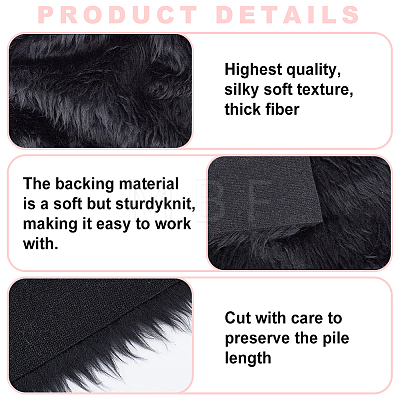 Imitation Rabbit Hair Faux Fur Polyester Fabric DIY-WH0032-91B-1
