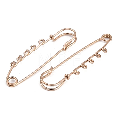 Ion Plating(IP) 304 Stainless Steel Safety Pins Brooch Findings STAS-K252-05C-RG-1