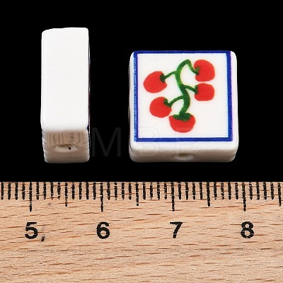 Printed Handmade Porcelain Beads PORC-G016-04X-1