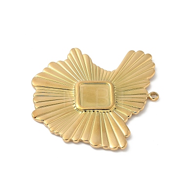 304 Stainless Steel Pendant Cabochon Settings STAS-L293-05G-1