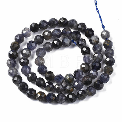 Natural Iolite/Cordierite/Dichroite Beads Strands G-T108-59-1