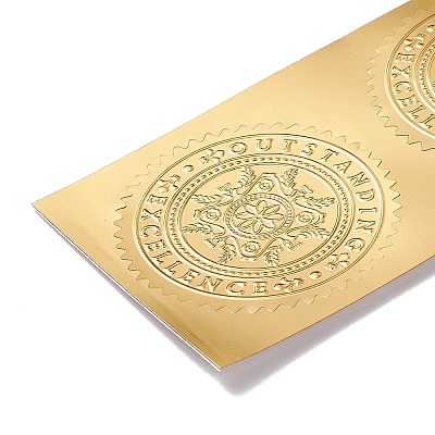 Self Adhesive Gold Foil Embossed Stickers DIY-XCP0002-15B-1