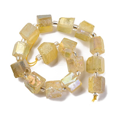 Electroplated Natural Quartz Beads Strands G-G767-02-23-1