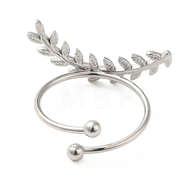 304 Stainless Steel Open Cuff Ring RJEW-M167-10C-P-1