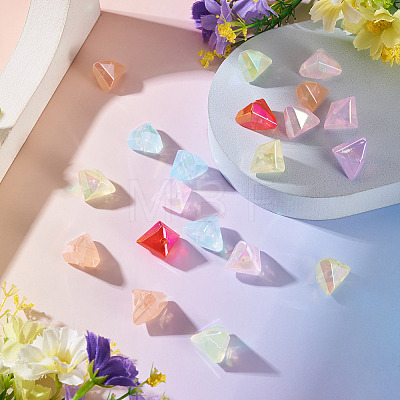 20Pcs UV Plating Opaque Acrylic Imitation Jelly Beads OACR-TADJ0001-09A-1