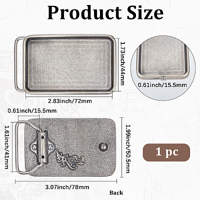 1Pc Zinc Alloy Buckle Clasps FIND-GF0009-62A-AS-1