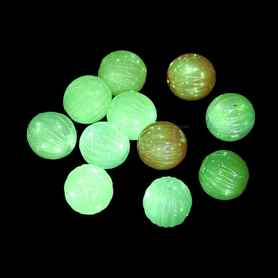 Imitation Jelly and Luminous Acrylic Beads JACR-Q057-06-1