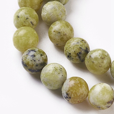 Natural Yellow Turquoise(Jasper) Beads Strands X-G-Q462-4mm-22-1