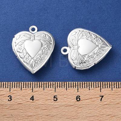 Rack Plating Brass Locket Pendants KK-F090-03S-1