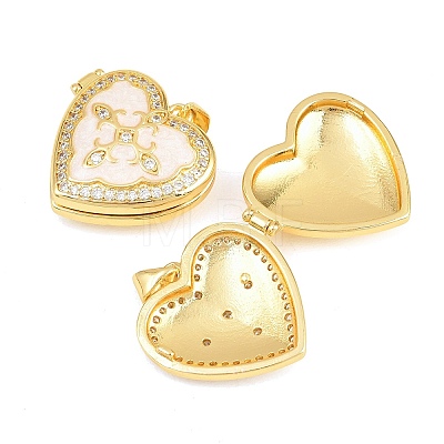 Brass Locket Pendants KK-D232-05G-1