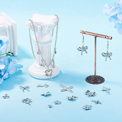 45Pcs 15 Styles Rack Plating Alloy Charms FIND-TA0008-90-1