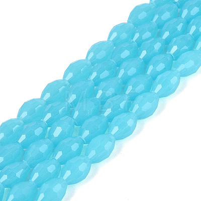 Imitation Jade Glass Beads Strands GLAA-N071-01A-B04-1