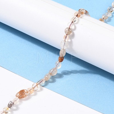 Natural Rutilated Quartz Beads Strands G-G018-47-1