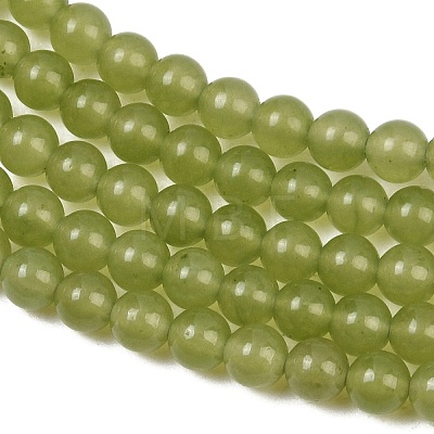 Natural Dyed White Jade Beads Strands GG-CBAEB22-B01-4mm-05-1