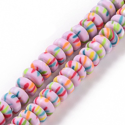 Handmade Polyester Clay Beads Strand CLAY-P001-02B-1