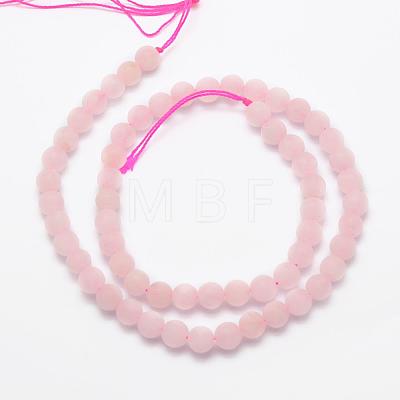 Natural Rose Quartz Beads Strands G-K194-10mm-06-1