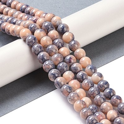 Baking Paint Glass Bead Strands GLAA-H031-01B-11-1