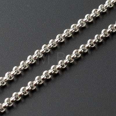 304 Stainless Steel Rolo Chain Necklaces NJEW-JN03543-1