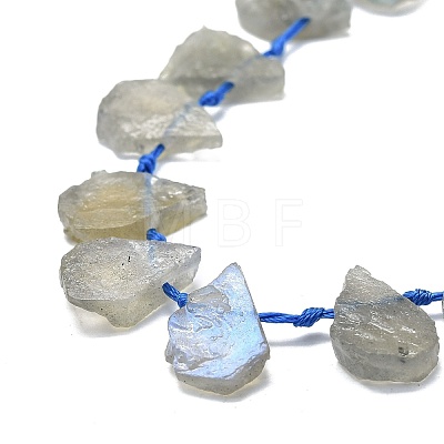 Raw Rough Natural Labradorite Beads Strands G-E576-21-1