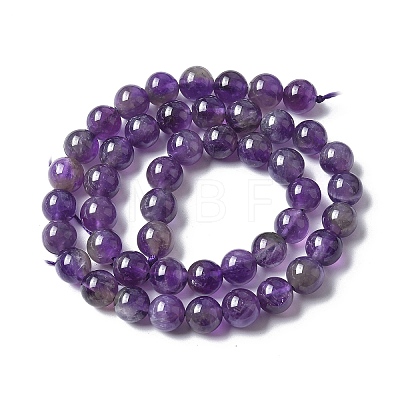 Natural Amethyst Beads Strands G-M445-8MM-01F-1