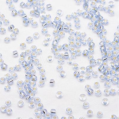 8/0 Transparent Glass Round Seed Beads SEED-J010-F8-32-1