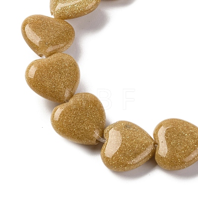 Synthetic Yellow Goldstone Beads Strands G-I372-A11-02-1