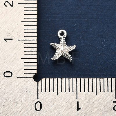 925 Sterling Silver Starfish Charms STER-U009-09S-02-1