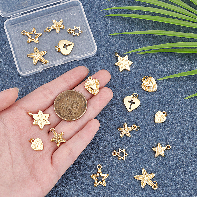   18Pcs 9 Style Alloy Pendants FIND-PH0003-19-1