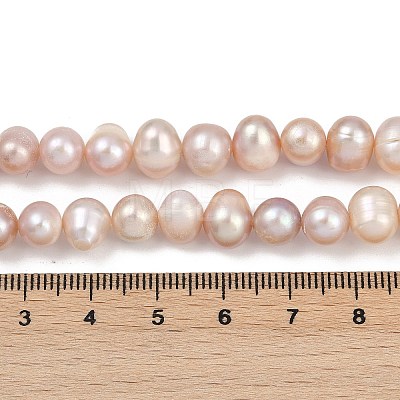 Natural Cultured Freshwater Pearl Beads Strands PEAR-I007-07X-06E-1