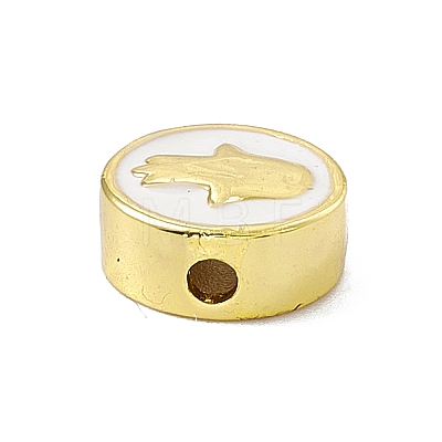 Real 18K Gold Plated Brass Enamel Beads KK-F814-05G-M-1
