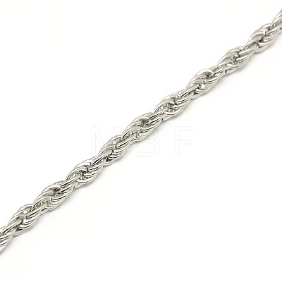 Fashionable 304 Stainless Steel Rope Chain Necklace Making STAS-A028-N052P-1