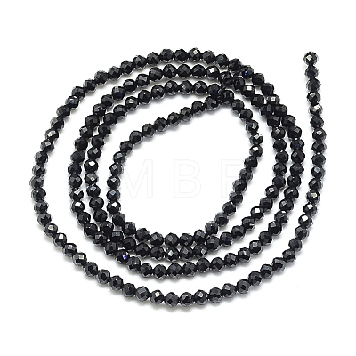 Natural Black Spinel Beads Strands X-G-S152-01-2mm-1