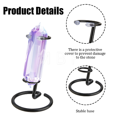 6Pcs Alloy Crystal Sphere Display Stands DJEW-DC0001-23EB-1