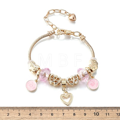 Alloy Enamel European Beads Charm Bracelets BJEW-F495-23G-1