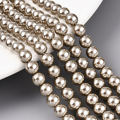 Glass Pearl Beads Strands HY-G002-01C-13-1