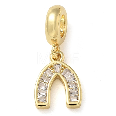 Rack Plating Brass Cubic Zirconia Pendants KK-K392-12G-1