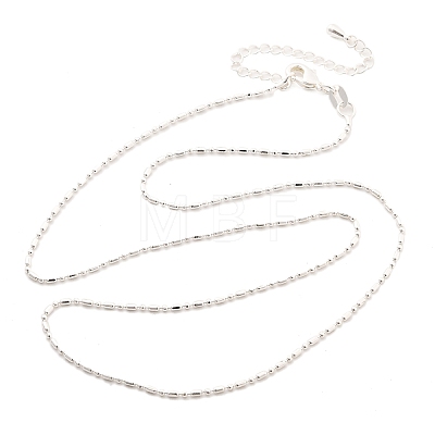 Brass Ball Chain Necklaces KK-P304-03S-1