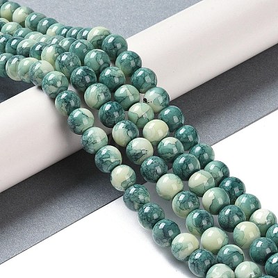 Baking Paint Glass Bead Strands GLAA-H031-01B-07-1