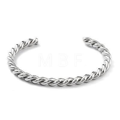 304 Stainless Steel Cuff Bangles for Women BJEW-M310-01P-1