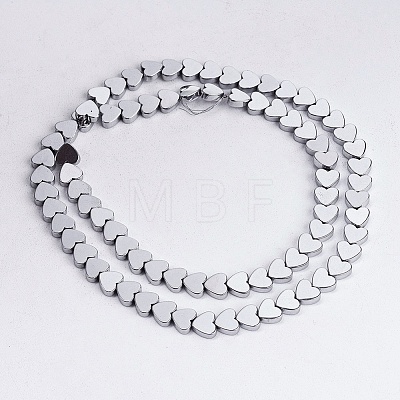 Non-magnetic Synthetic Hematite Beads Strands X-G-Q883-6x6mm-6-1