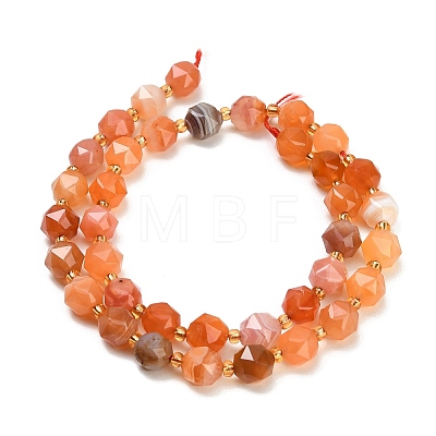 Natural Red Botswana Agate Beads Strands GG-CBA3921-B12-8mm-1