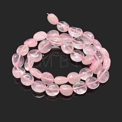 Natural Rose Quartz Nuggets Beads Strands X-G-J336-24-1